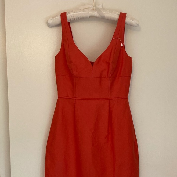 J. Crew dress up/down, NWT, size 2 petite, coral cotton, perfect for summer!!! - Picture 1 of 16